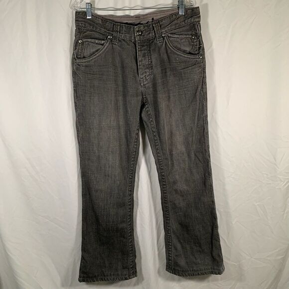 Stitch’s Jeans Women’s 33 Grey Bootcut Distressed Denim Bullet 100% Cotton - Picture 1 of 16